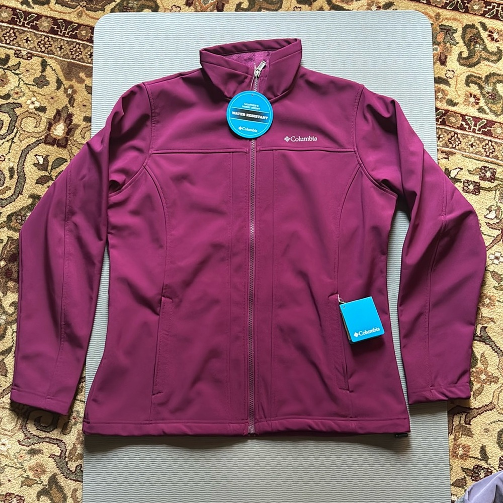 Columbia Acorn Cottage Softshell Very Berry L Water Resistant Purple